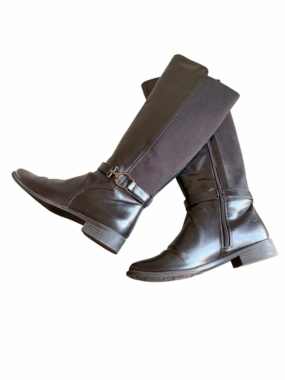 Anne Klein 7.5 US / 5.5 UK Classic Black Knee-High Women's Riding Boots Carlene